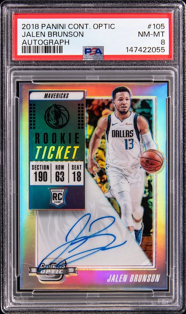 2018-19 Panini Contenders Optic Jalen Brunson Autograph #105 card image