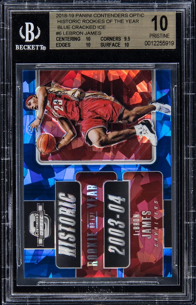 2018-19 Panini Contenders Optic LeBron James Historic Of The Year #6 card image
