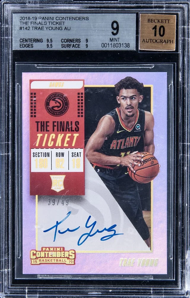 2018-19 Panini Contenders Trae Young The Finals Ticket #142 card image