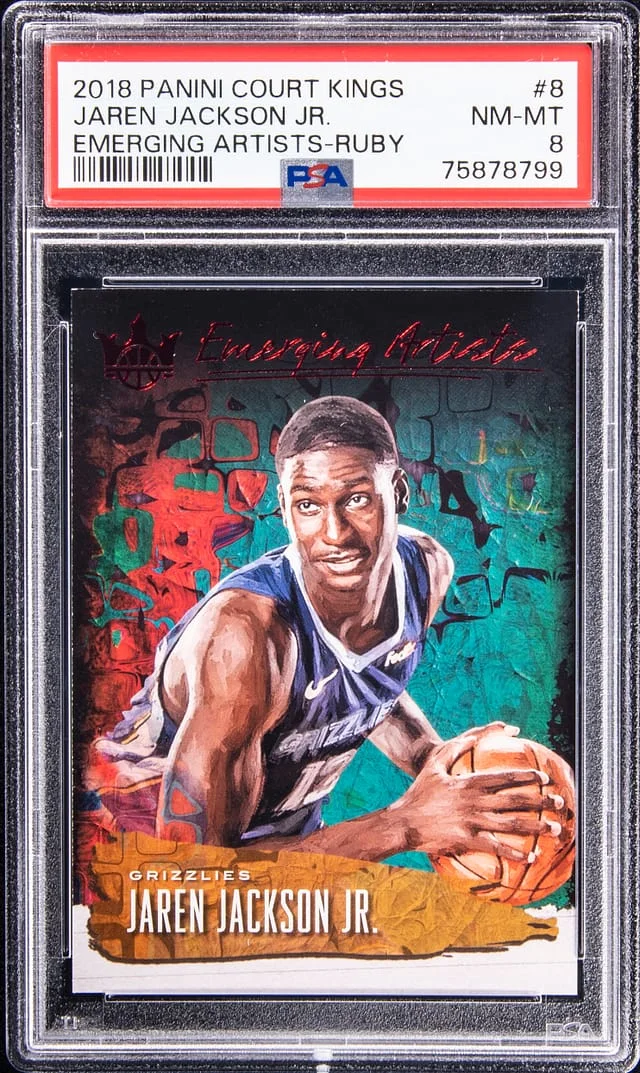 2018-19 Panini Court Kings Jaren Jackson Jr. Emerging Artists Ruby #8 card image