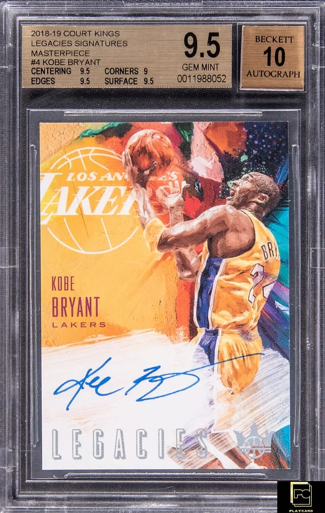 2018-19 Panini Court Kings Kobe Bryant Legacies Signatures Masterpiece #4 card image