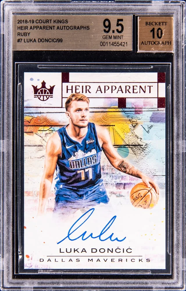 2018-19 Panini Court Kings Luka Doncic Heir Apparent Autographs #HA-LDC card image