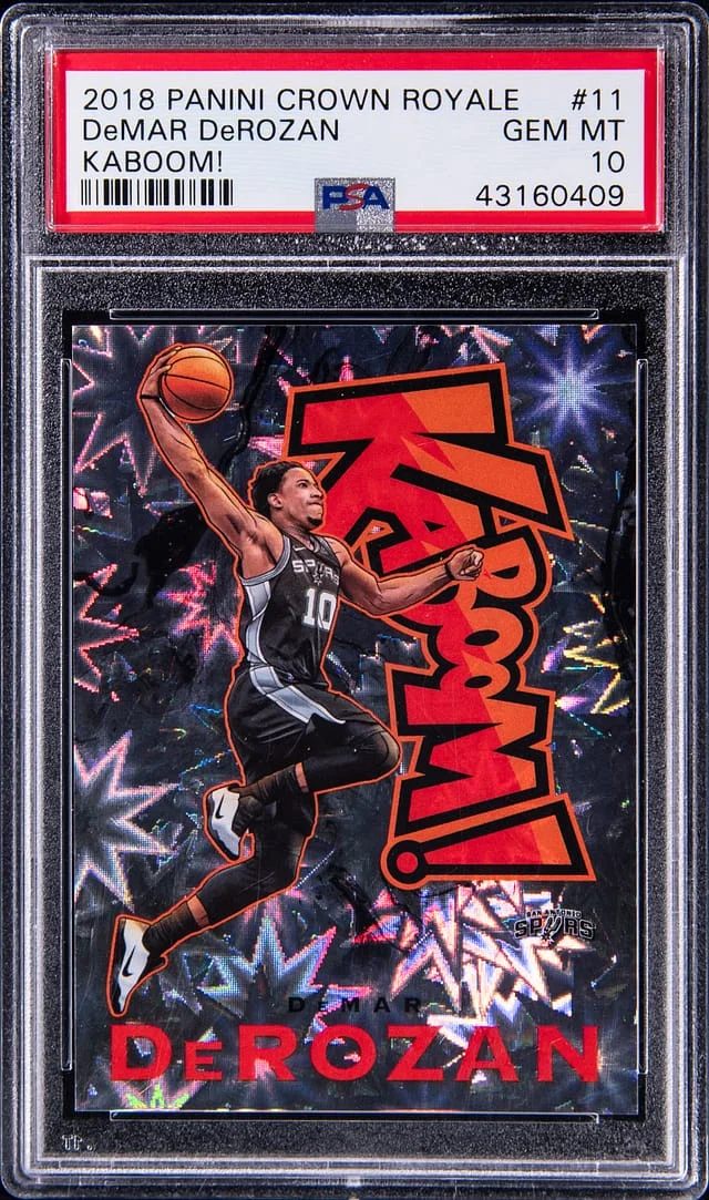 2018-19 Panini Crown Royale DeMar DeRozan KABOOM! #11 card image