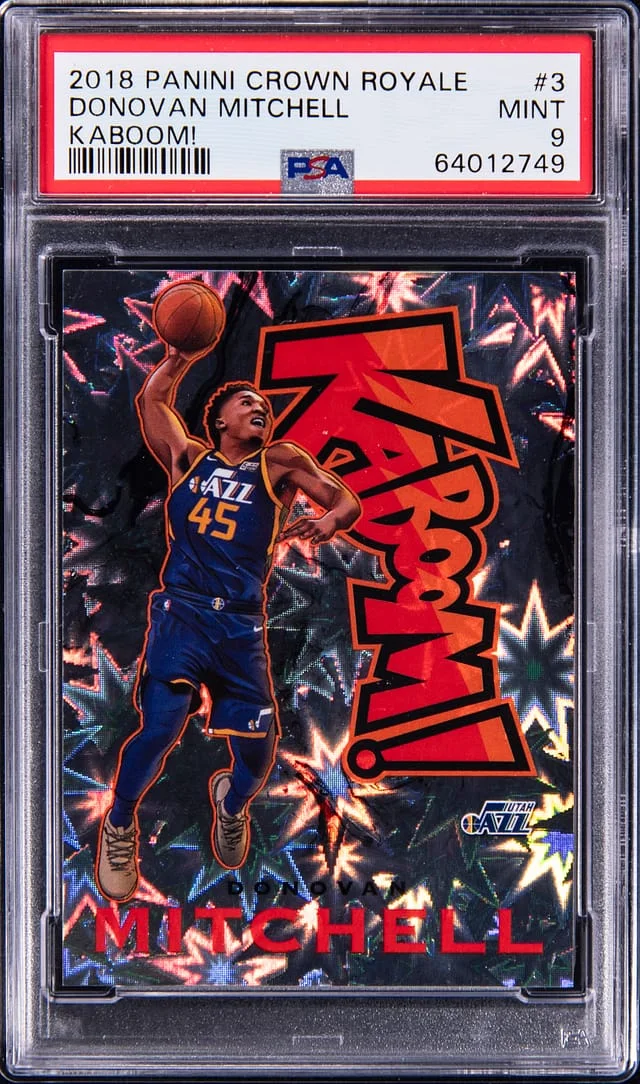 2018-19 Panini Crown Royale Donovan Mitchell Kaboom! #3 card image