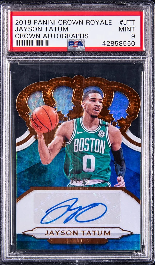 2018-19 Panini Crown Royale Jayson Tatum Crown Autographs #JTT card image