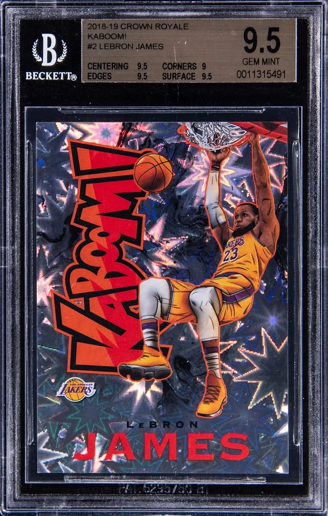 2018-19 Panini Crown Royale LeBron James Kaboom! #2 card image