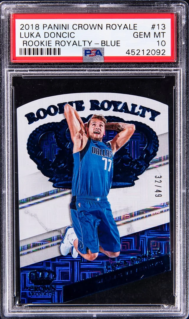 2018-19 Panini Crown Royale Luka Doncic Royalty Blue #13 card image