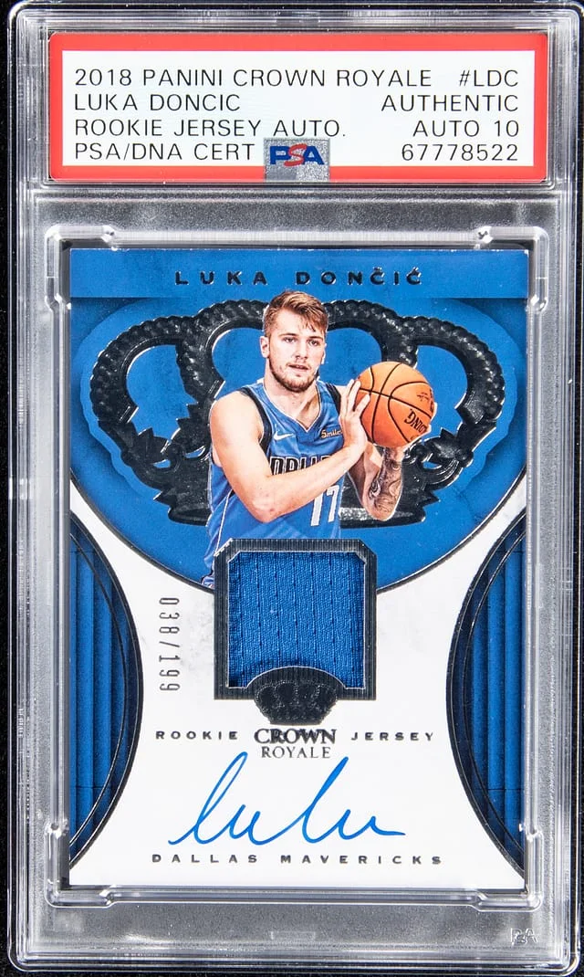 2018-19 Panini Crown Royale Luka Doncic #RJA-LDC card image