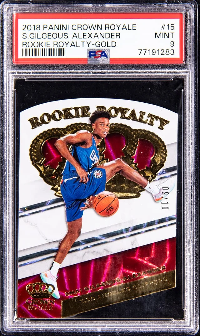 2018-19 Panini Crown Royale Shai Gilgeous-Alexander Royalty Gold #15 card image