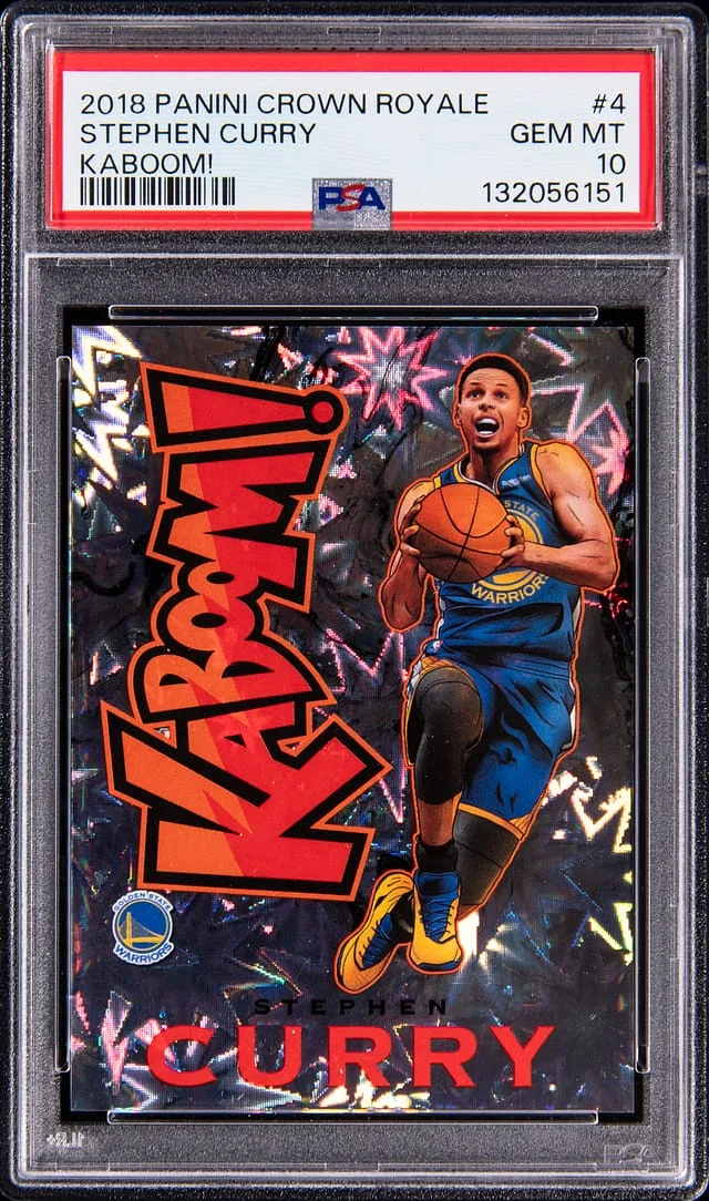 2018-19 Panini Crown Royale Stephen Curry Kaboom! #4 card image