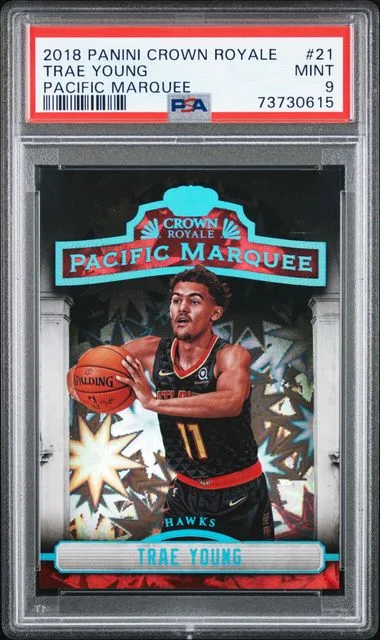 2018-19 Panini Crown Royale Trae Young Pacific Marquee #21 card image