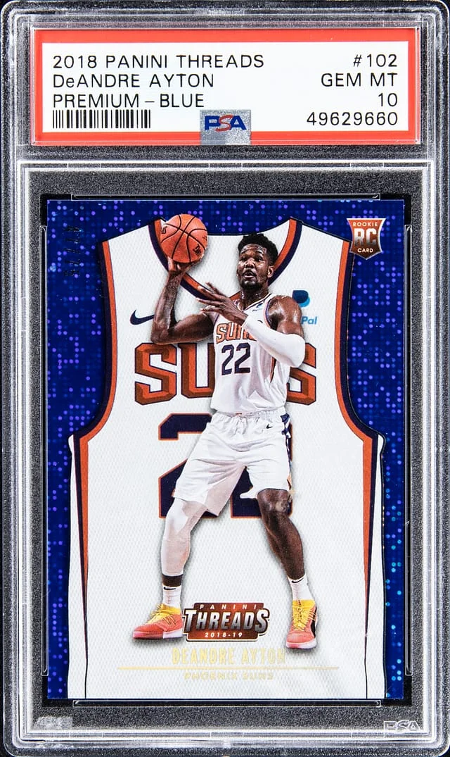 2018-19 Panini Deandre Ayton Threads Premium Blue #102 card image