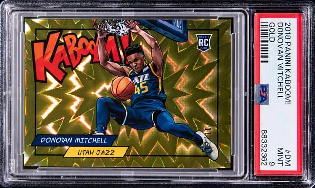 2018-19 Panini Donovan Mitchell Kaboom! Gold #DM card image