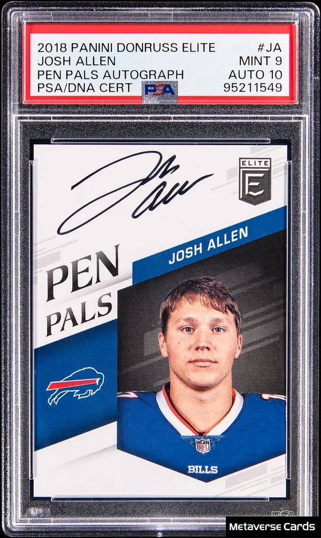 2018-19 Panini Donruss Josh Allen Elite Pen Pals Autograph #PP-JA card image