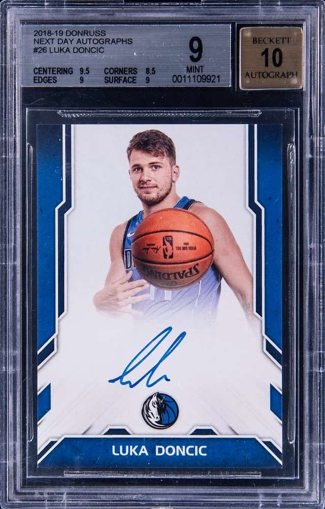 2018-19 Panini Donruss Luka Doncic Next Day Autographs #26 card image