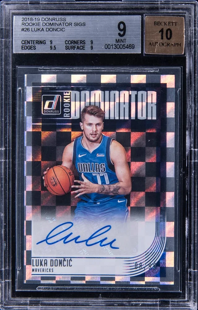 2018-19 Panini Donruss Luka Doncic Dominator Signatures #RD-LDC card image