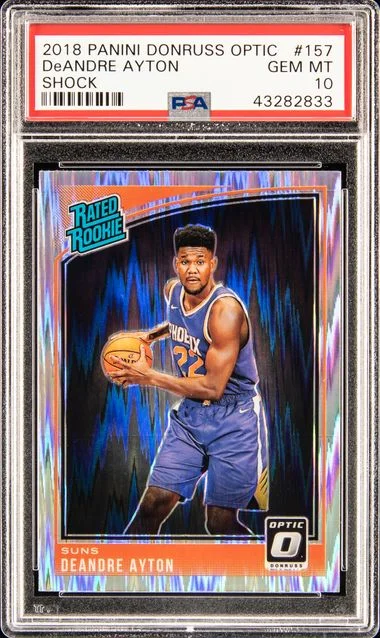 2018-19 Panini Donruss Optic Deandre Ayton Shock #157 card image