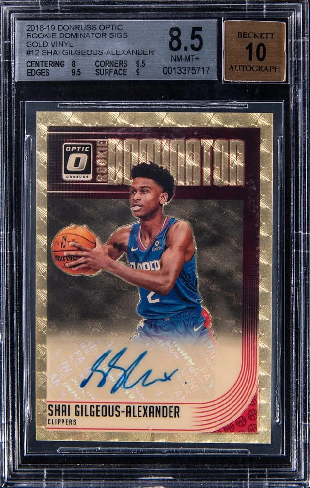 2018-19 Panini Donruss Optic Dominator Signatures Gold Vinyl #RD #no-number card image