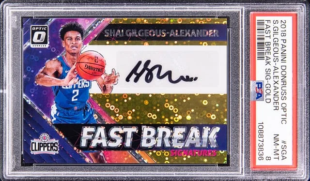 2018-19 Panini Donruss Optic Fast Break Signatures Gold #FB #no-number card image