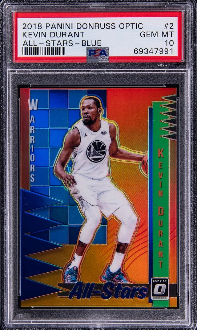 2018-19 Panini Donruss Optic Kevin Durant All-Stars Blue #2 card image