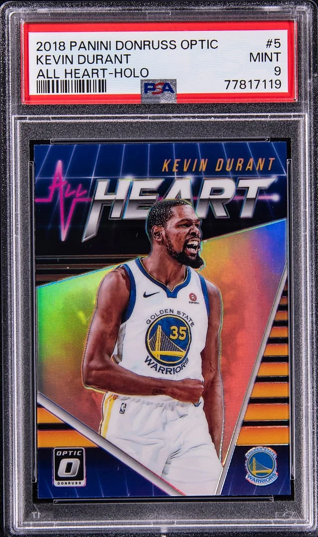 2018-19 Panini Donruss Optic Kevin Durant All Heart Holo #5 card image