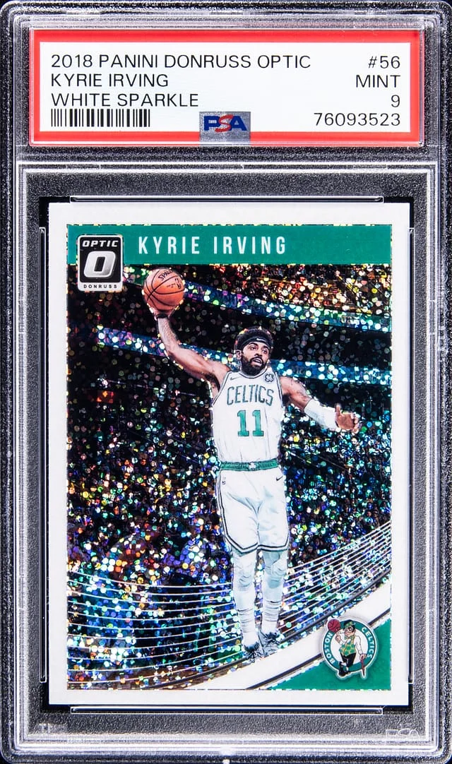 2018-19 Panini Donruss Optic Kyrie Irving White Sparkle #56 card image