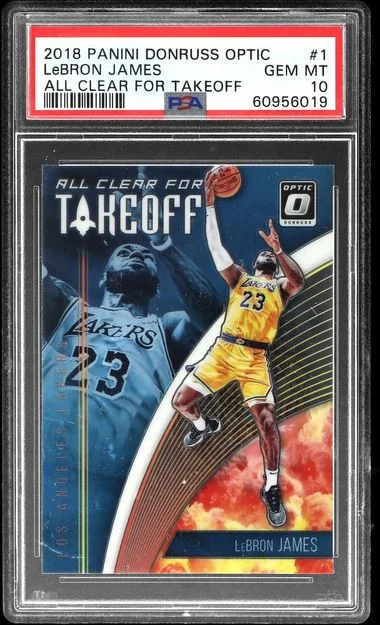 2018-19 Panini Donruss Optic LeBron James All Clear For Takeoff #1 card image