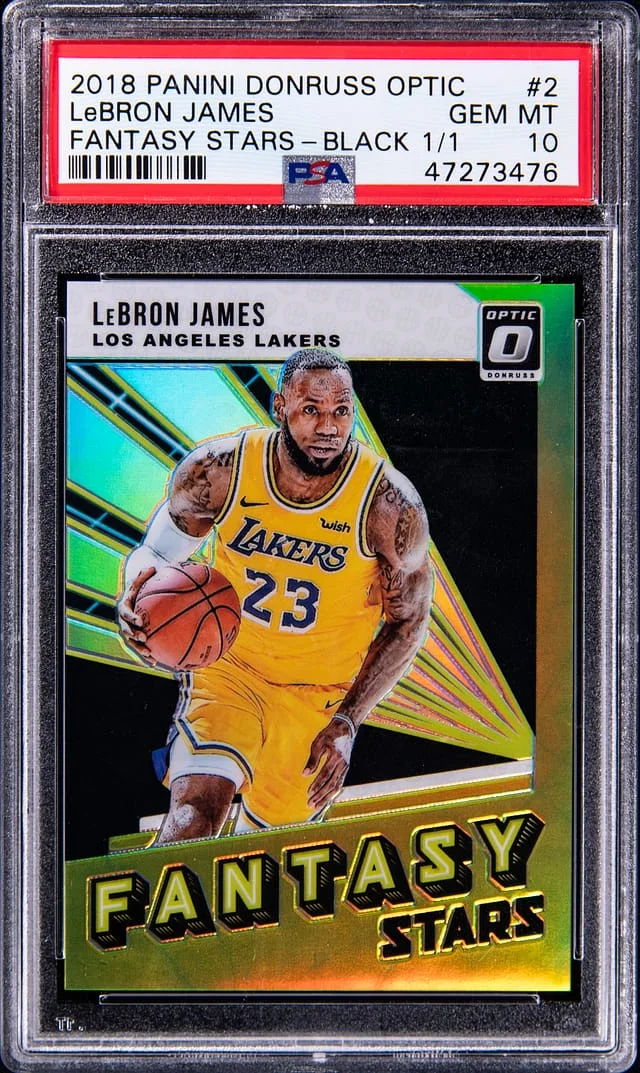 2018-19 Panini Donruss Optic LeBron James Fantasy Stars Black Prizm #2 card image