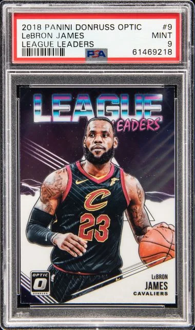 2018-19 Panini Donruss Optic LeBron James League Leaders #9 card image