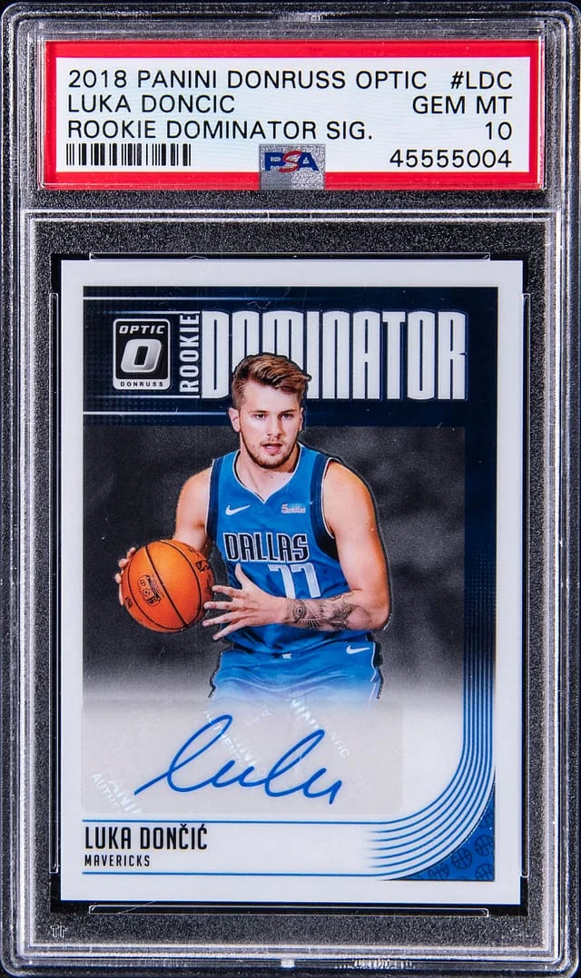 2018-19 Panini Donruss Optic Luka Doncic Dominator Signatures #RD-LDC card image