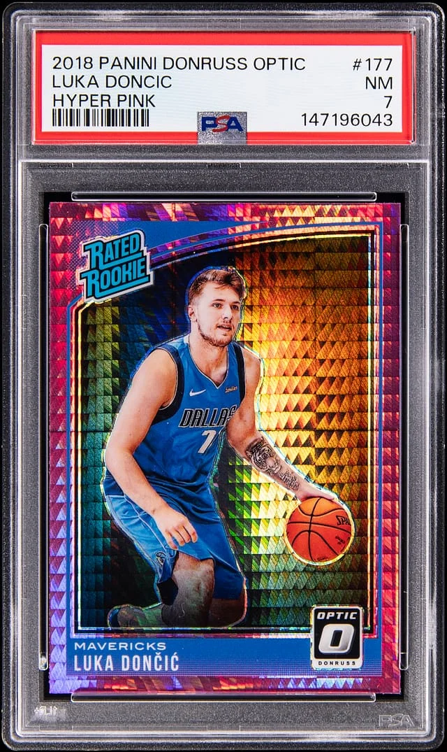 2018-19 Panini Donruss Optic Luke Doncic Hyper Pink #177 card image