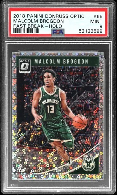 2018-19 Panini Donruss Optic Malcolm Brogdon Fast Break Holo #65 card image