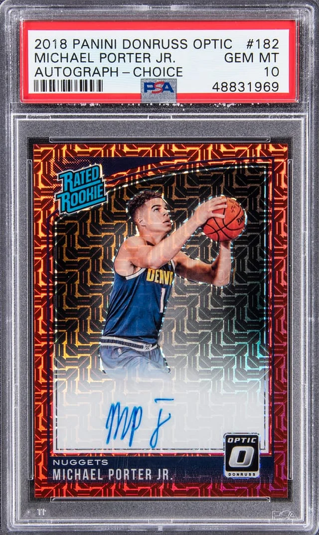 2018-19 Panini Donruss Optic Michael Porter Jr. Rated #182 card image