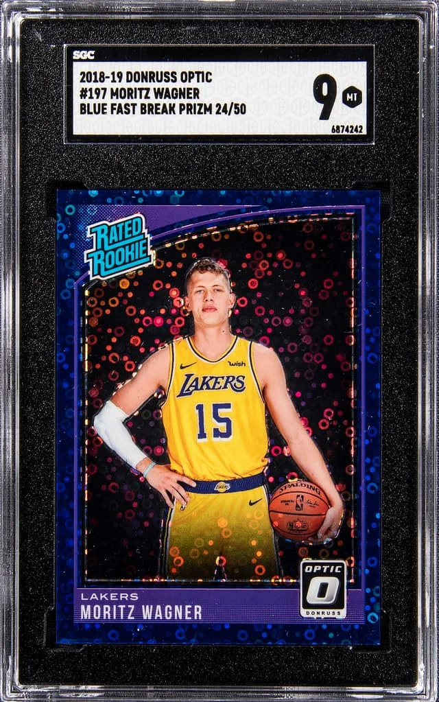 2018-19 Panini Donruss Optic Moritz Wagner Blue Fast Break Prizm #197 card image