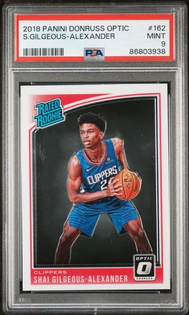 2018-19 Panini Donruss Optic Shai Gilgeous-Alexander Rated Choice Black Gold #162 card image