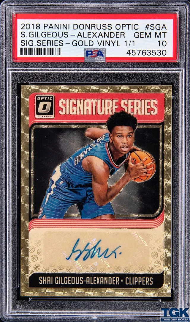 2018-19 Panini Donruss Optic Signature Series Gold Vinyl #SG #no-number card image