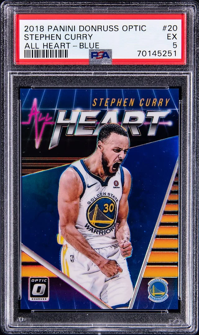 2018-19 Panini Donruss Optic Stephen Curry All Heart Blue #20 card image