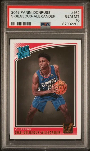 2018-19 Panini Donruss Shai Gilgeous-Alexander Rated #162 card image