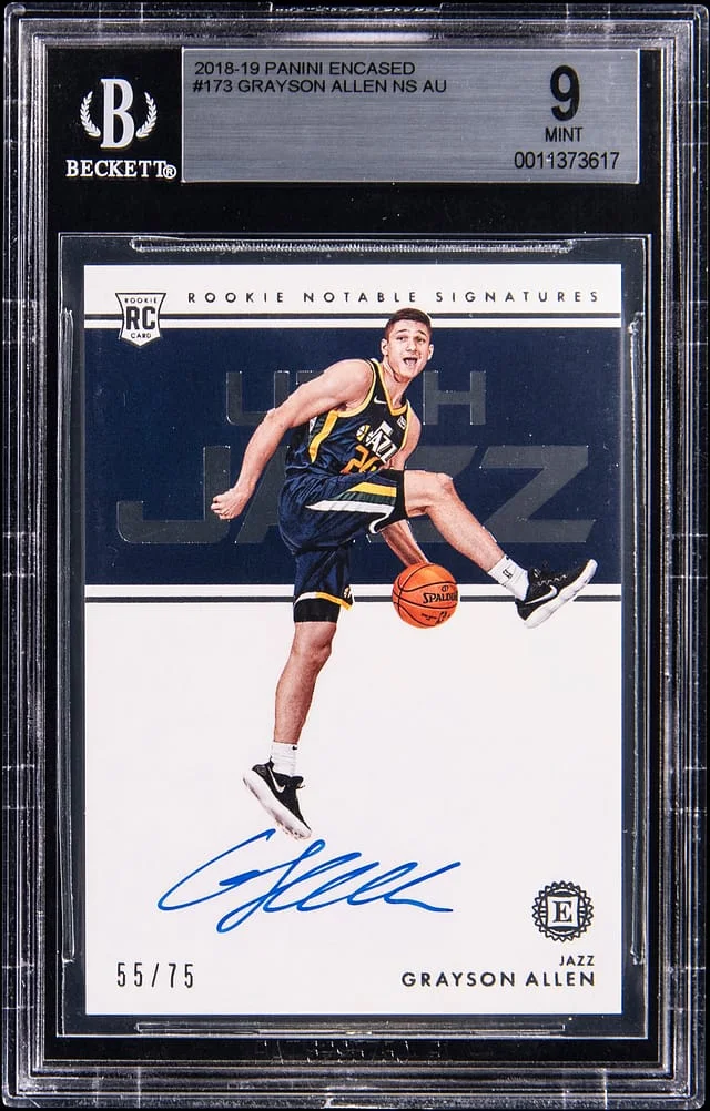 2018-19 Panini Encased Grayson Allen Notable Signatures #173 card image
