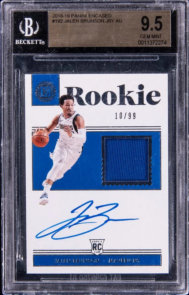 2018-19 Panini Encased Jalen Brunson Patch Autograph (RPA) #192 card image