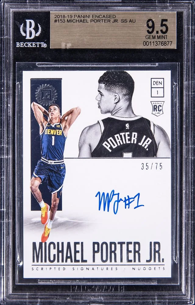 2018-19 Panini Encased Michael Porter Jr. Scripted Signatures #153 card image
