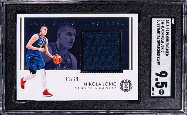 2018-19 Panini Encased Nikola Jokic Substantial Swatches #SW-NJK card image