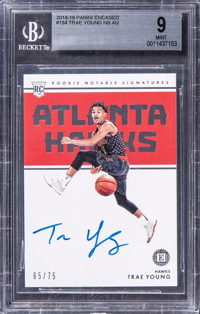 2018-19 Panini Encased Trae Young #184 card image