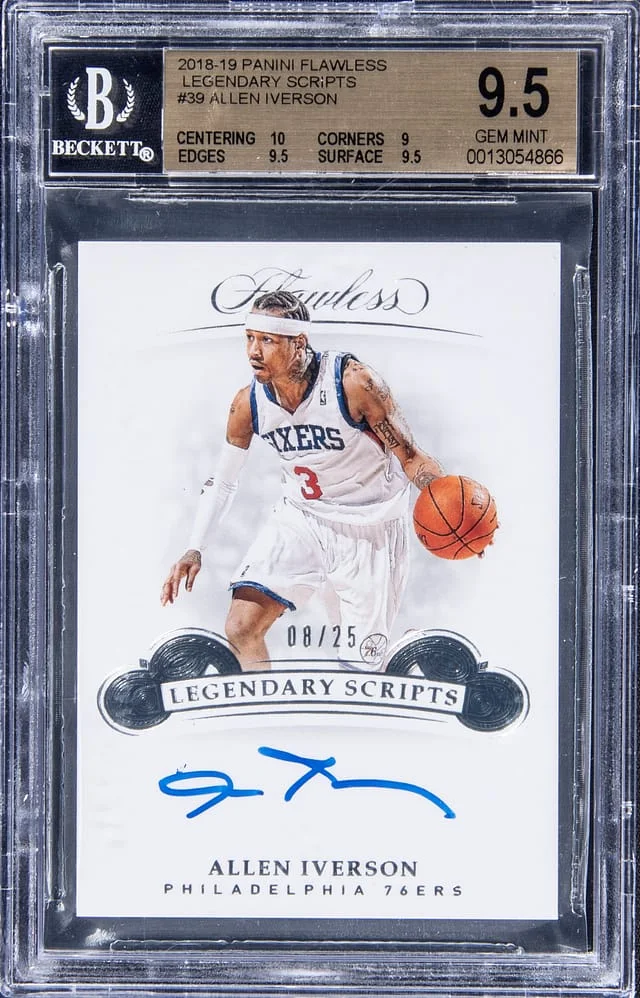 2018-19 Panini Flawless Allen Iverson Legendary Scripts #LS-AIV card image