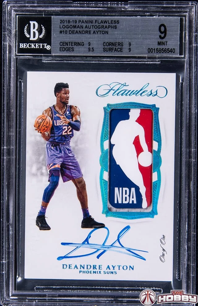 2018-19 Panini Flawless Deandre Ayton Logoman Autographs #LA-DAY card image