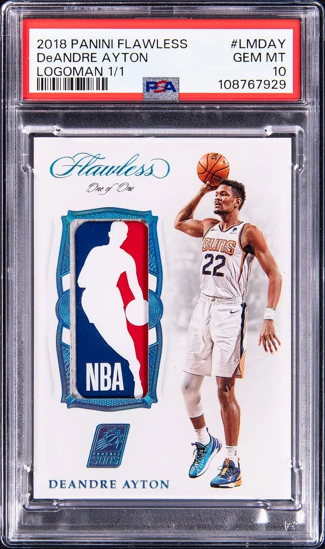 2018-19 Panini Flawless DeAndre Ayton Logoman #LM-DAY card image