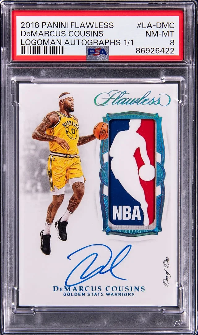 2018-19 Panini Flawless DeMarcus Cousins Logoman Autographs #LA-DMC card image