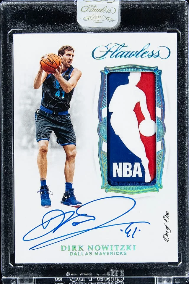 2018-19 Panini Flawless Dirk Nowitzki Logoman Autographs #LA-DNK card image