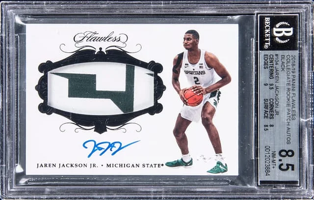 2018-19 Panini Flawless Jaren Jackson Jr. Collegiate Black #104 card image