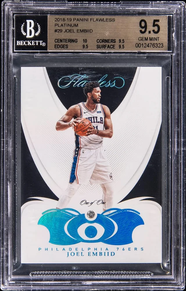 2018-19 Panini Flawless Joel Embiid Platinum #29 card image